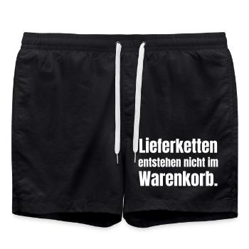 Les chaînes d’approvisionnement ne se situent pas dans le panier d’achat - Short de bain - noir - Devant - AI Model Male 185 light (185cm)