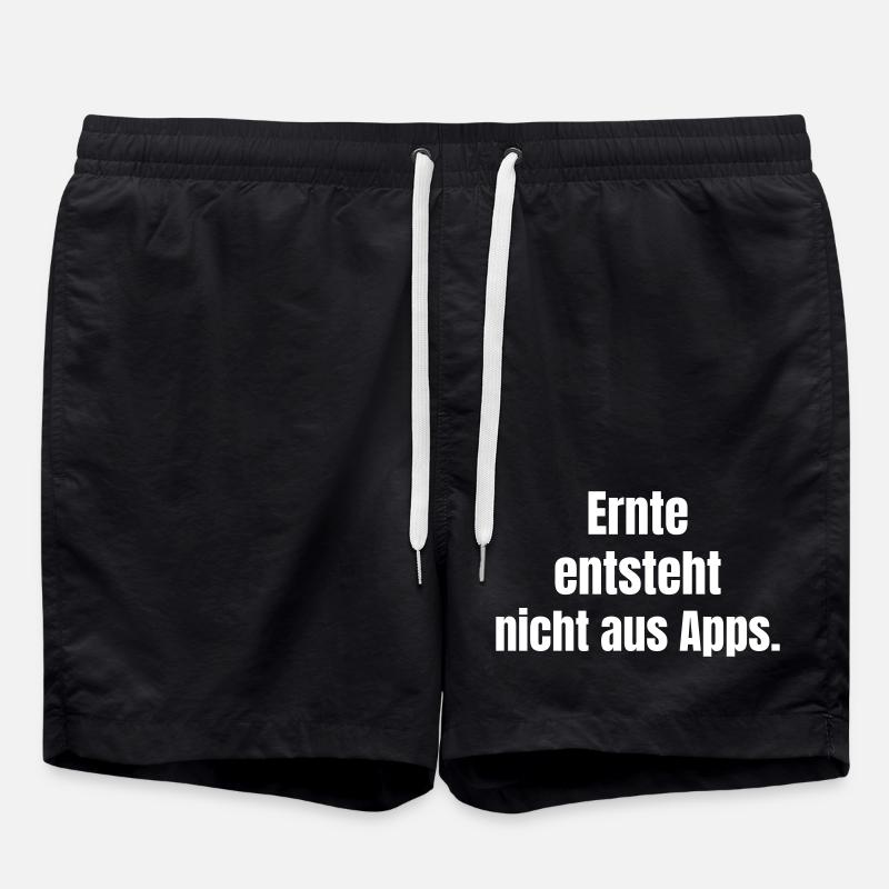 Harvest doesn't come from apps. - Swim Trunks - black