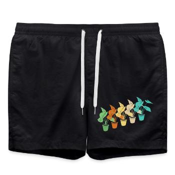 Plant Lovers Funny Garden Humor - Swim Trunks - black - Front - AI Model Male 185 light (185cm)