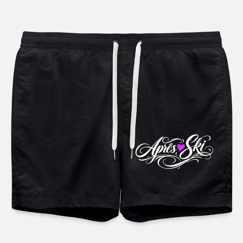 Apres Ski Herz Liebe - Badeshorts - Schwarz
