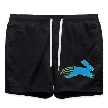 Vecteur du logo Running Bunny Speed Bunny - Short de bain - noir - Devant - AI Model Male 185 light (185cm)