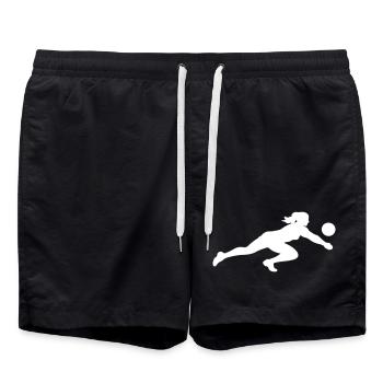 Silhouette de volley-ball - Short de bain - noir - Devant - AI Model Male 185 light (185cm)