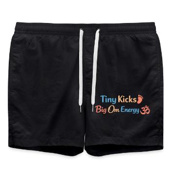 Prenatal Yoga Expectant Mother - Swim Trunks - black - Front - AI Model Male 185 light (185cm)
