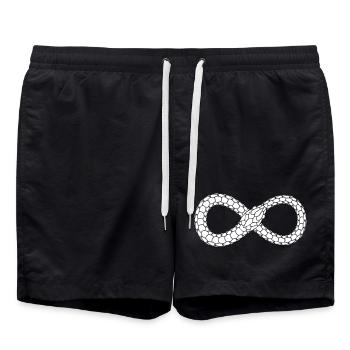 Boucle du Serpent Sans Fin - Short de bain - noir - Devant - AI Model Male 185 light (185cm)