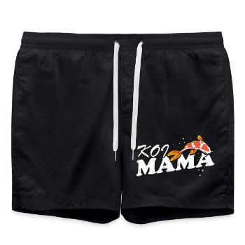 Koi Mama Proud Funny Fish Mom Pond Life - Swim Trunks - black - Front - AI Model Male 185 light (185cm)