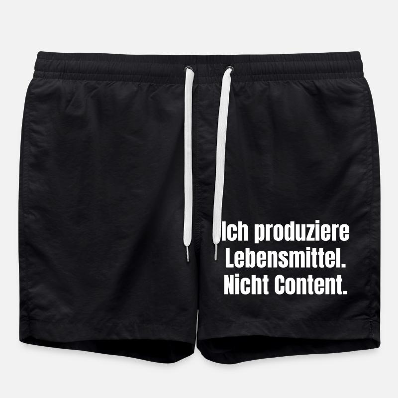 La nourriture, pas le contenu - Short de bain - noir