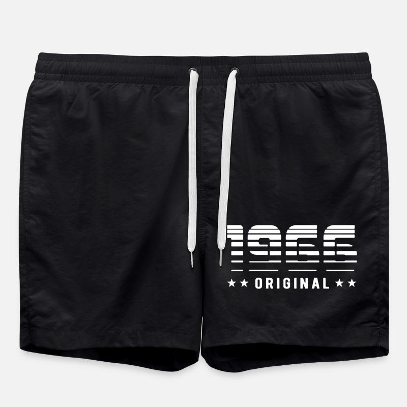 1966 Design rétro original | Anniversaire - Short de bain - noir