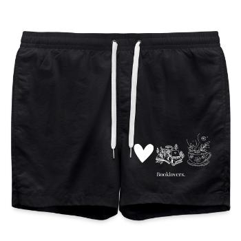 J’adore les livres - Short de bain - noir - Devant - AI Model Male 185 light (185cm)