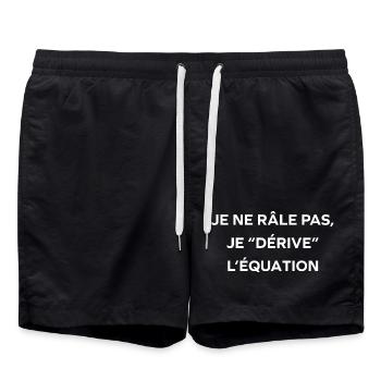 Derives the equation tee - Swim Trunks - black - Front - AI Model Male 185 light (185cm)