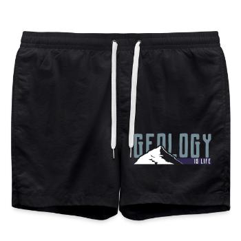 La géologie, c’est la vie - Short de bain - noir - Devant - AI Model Male 185 light (185cm)