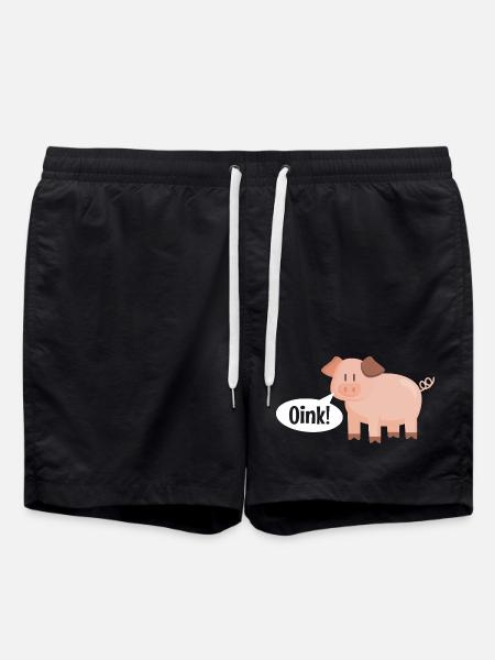 Pig Oink - Badeshorts - Schwarz