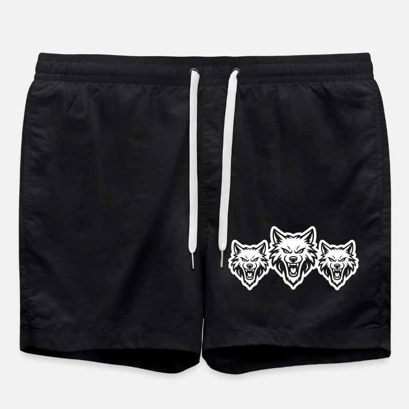 Meute d’équipe de loups - Short de bain - noir