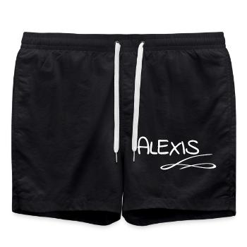 Alexis as a given name - Swim Trunks - black - Front - AI Model Male 185 light (185cm)