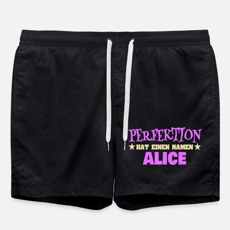 First name Alice - Swim Trunks - black
