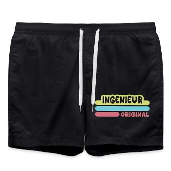 Ingenieur - Badeshorts - Schwarz - Vorne - AI Model Male 185 light (185cm)