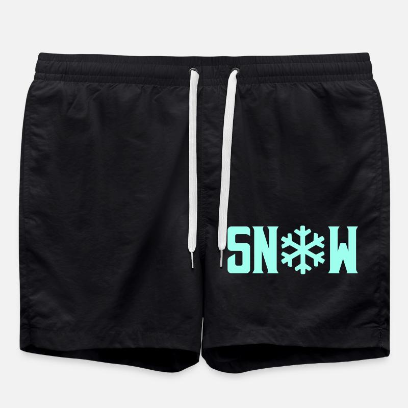 SNOW Snow Crystal - Swim Trunks - black