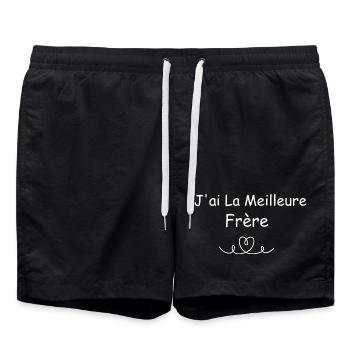 Ich habe das beste Bruderherz - Badeshorts - Schwarz - Vorne - AI Model Male 185 light (185cm)