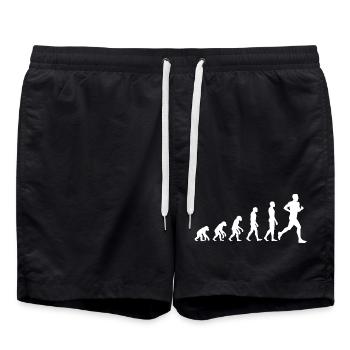 JOGGING RACE – RUNNING POWER! MARATHON RUNNING RACE - Swim Trunks - black - Front - AI Model Male 185 light (185cm)
