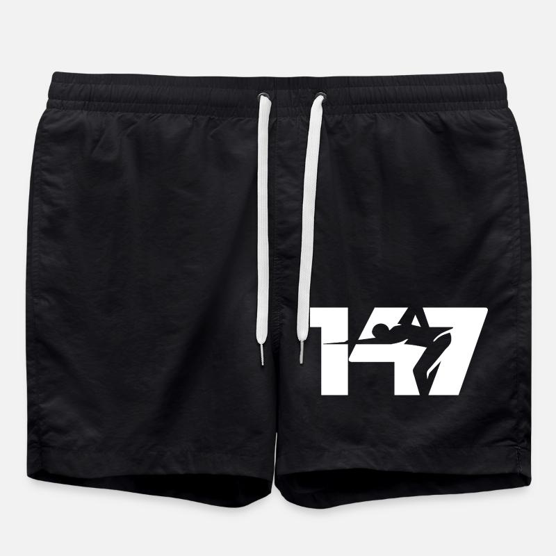 147 Snooker-Ikone (Weiß) - Badeshorts - Schwarz