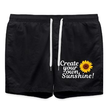 Sensation de tournesol : votre propre soleil - Short de bain - noir - Devant - AI Model Male 185 light (185cm)