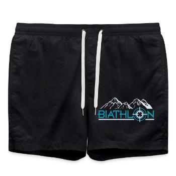 biathlon - Swim Trunks - black - Front - AI Model Male 185 light (185cm)