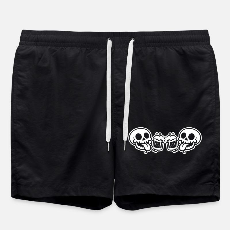 Skeleton Team Beer - Swim Trunks - black