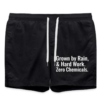 Sustainable Horticulture Sayings Regenerative Agriculture - Swim Trunks - black - Front - AI Model Male 185 light (185cm)