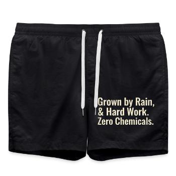 Sustainable Horticulture Sayings Regenerative Farmer - Swim Trunks - black - Front - AI Model Male 185 light (185cm)