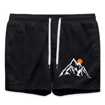 The sunny Summit - Swim Trunks - black - Front - AI Model Male 185 light (185cm)