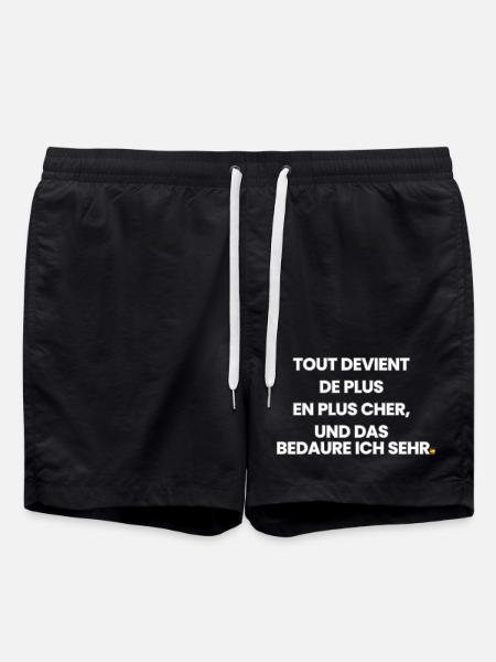 French-German-Rhyme 1 (Ver. A) - Swim Trunks - black