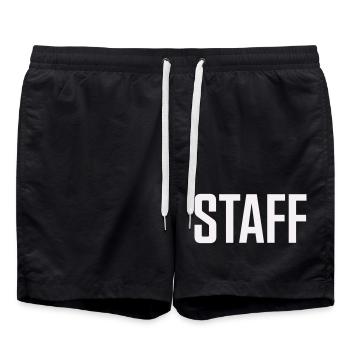 Staff - Badeshorts - Schwarz - Vorne - AI Model Male 185 light (185cm)