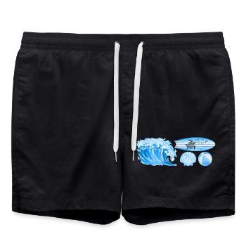 Ocean Vibe - Swim Trunks - black - Front - AI Model Male 185 light (185cm)
