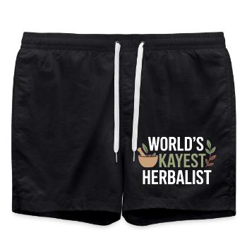 Zertifizierte klinische Pflanzenmedizin-Expertenausrüstung - Badeshorts - Schwarz - Vorne - AI Model Male 185 light (185cm)