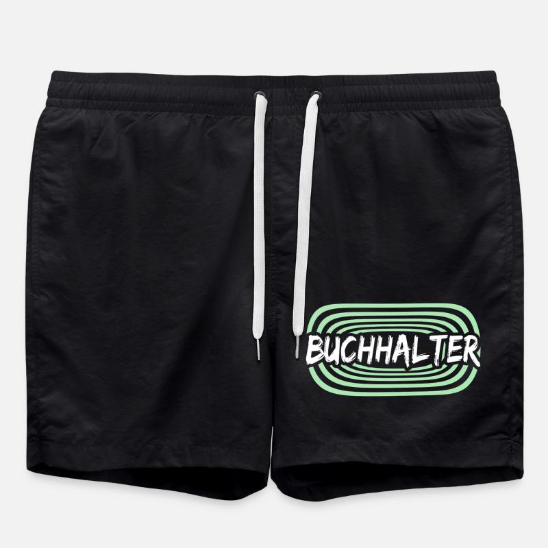 Buchhalter - Badeshorts - Schwarz