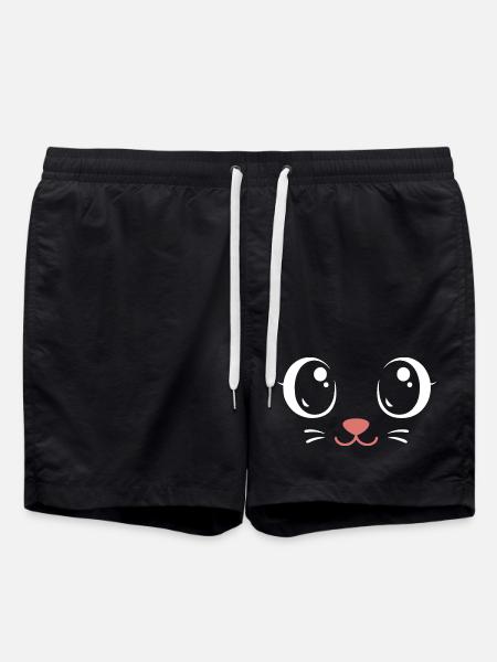 Carnival Kitty | Big Face Costume Disguise - Swim Trunks - black