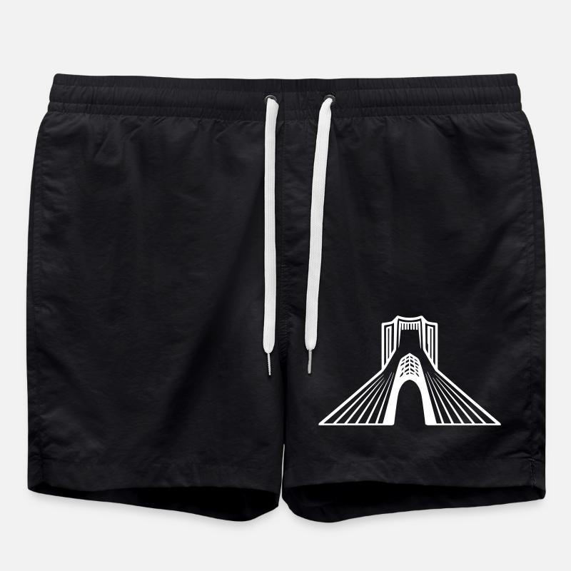 Azadi Tower Iran - Swim Trunks - black