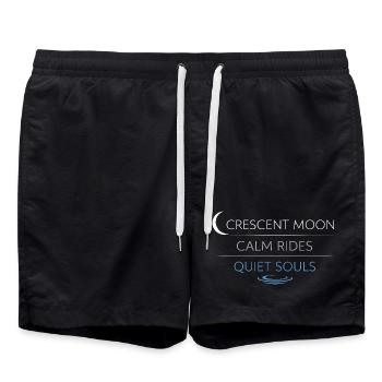 Nachtbootfahren Mit - Badeshorts - Schwarz - Vorne - AI Model Male 185 light (185cm)