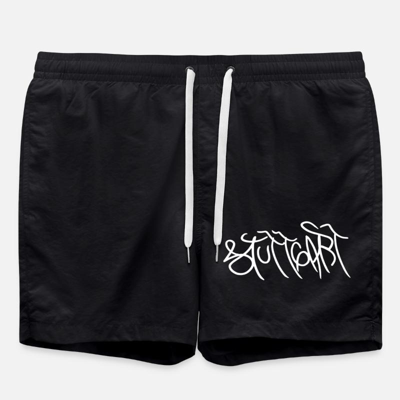 Genuine Stuttgart gift - Swim Trunks - black