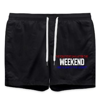 Weekend Blues : Les cinq premiers jours - Short de bain - noir - Devant - AI Model Male 185 light (185cm)