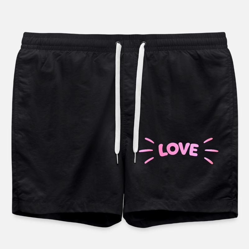 Amour Rose Lumineux - Short de bain - noir