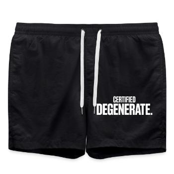 Certified Degenerate - Funny Gen Alpha Memes - Short de bain - noir - Devant - AI Model Male 185 light (185cm)