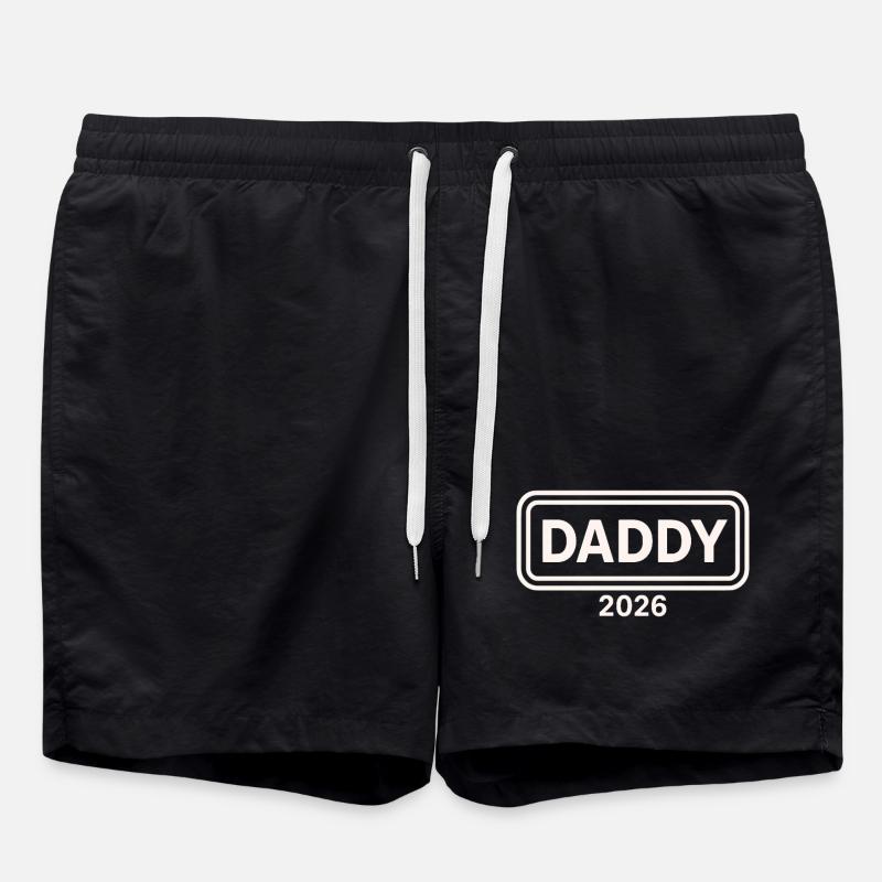 PAPA 2026 Papa fier - Short de bain - noir