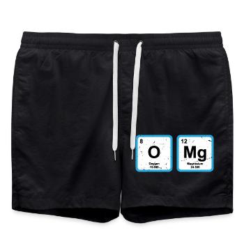 Periodic Table OMG The Element of Surprise Science - Swim Trunks - black - Front - AI Model Male 185 light (185cm)
