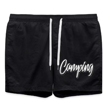 Camping - Swim Trunks - black - Front - AI Model Male 185 light (185cm)