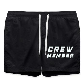 Crew Member Patch Tee - Badeshorts - Schwarz - Vorne - AI Model Male 185 light (185cm)