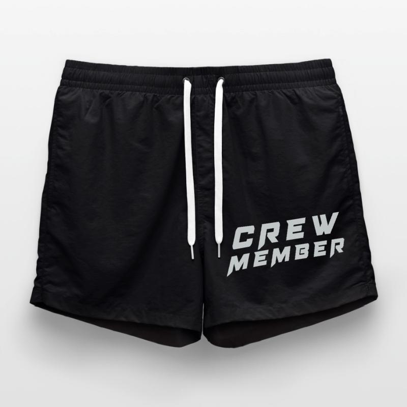 Crew Member Patch Tee Swim Trunks