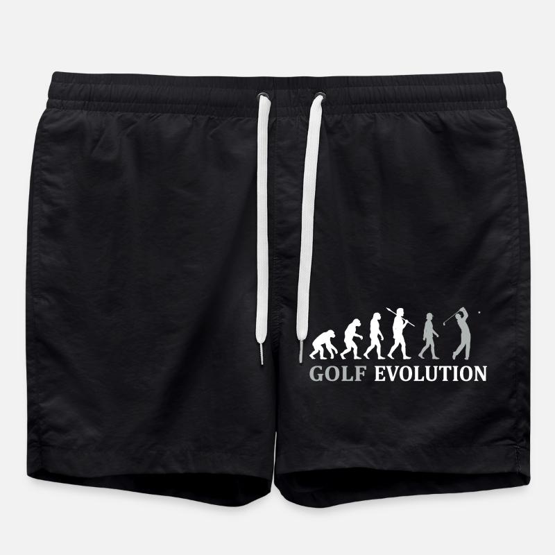 Golf Evolution – Das perfekte Golfer Geschenk - Badeshorts - Schwarz