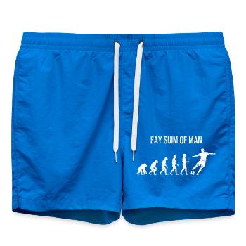 Fußball Evolution - Retro Soccer Spieler Design - Badeshorts - Cobalt blue - Vorne