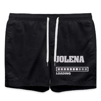 Geschenk für Jolena - Badeshorts - Schwarz - Vorne - AI Model Male 185 light (185cm)