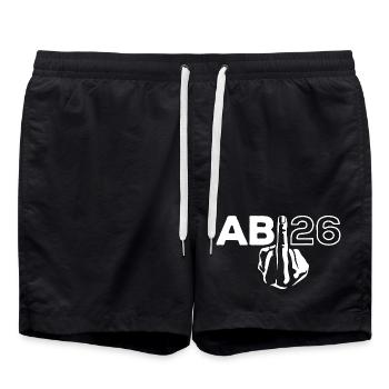ABI 2026 Abitur du majeur - Don - Short de bain - noir - Devant - AI Model Male 185 light (185cm)